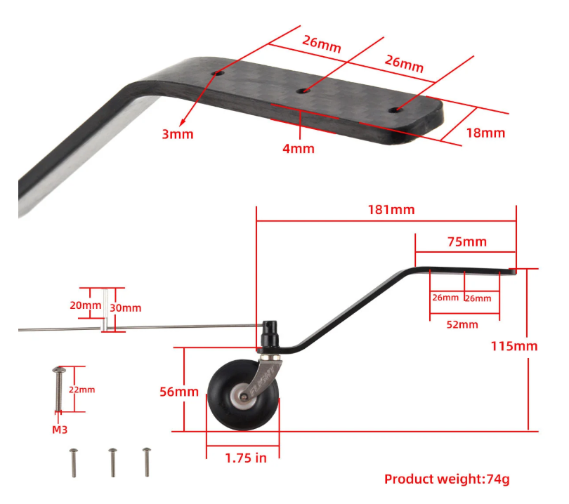 100cc tailwheel-CarbonRCParts