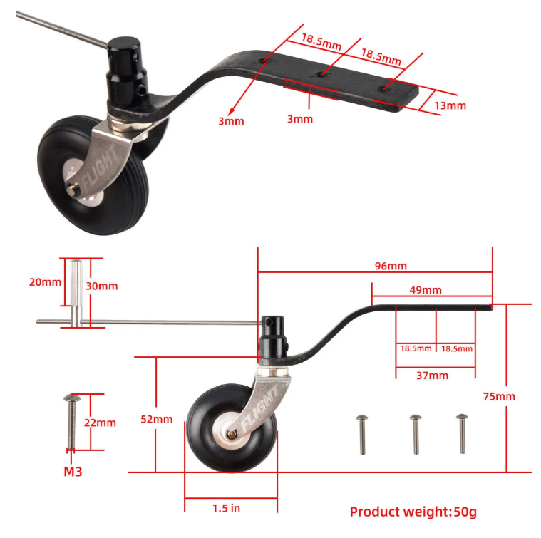 30cc tailwheel-CarbonRCParts