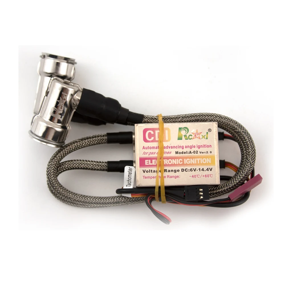 Rcexl Single/ Twin Electronic Ignition System CDI W/ Sensor NGK BMR6A-14MM 90 Degree Spark Plug Special For Gas Petrol Engine